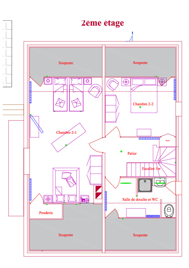Plan 2eme etage